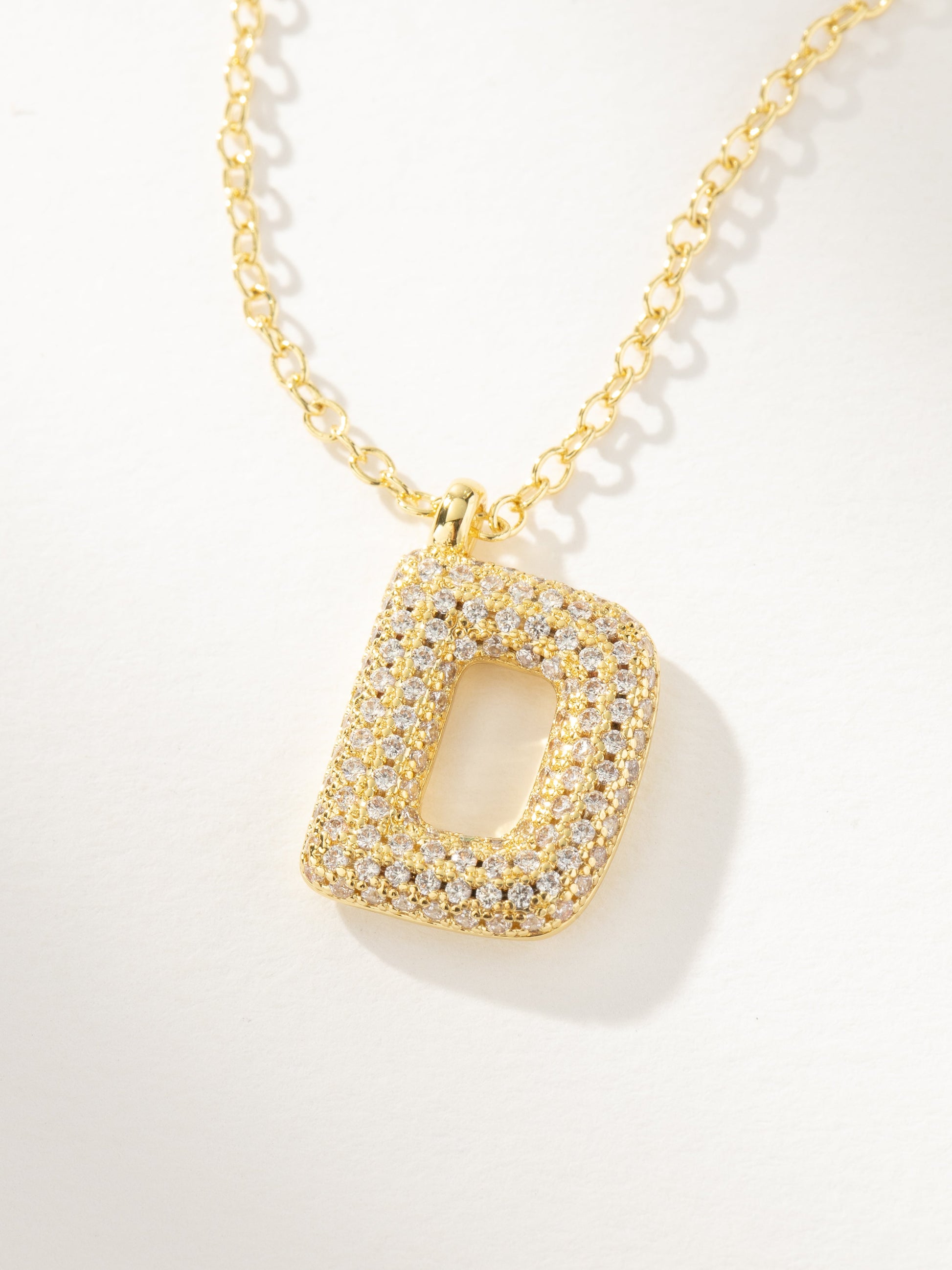 Bubble Letter Necklace 2.0 | Gold D | Product Image | Uncommon James