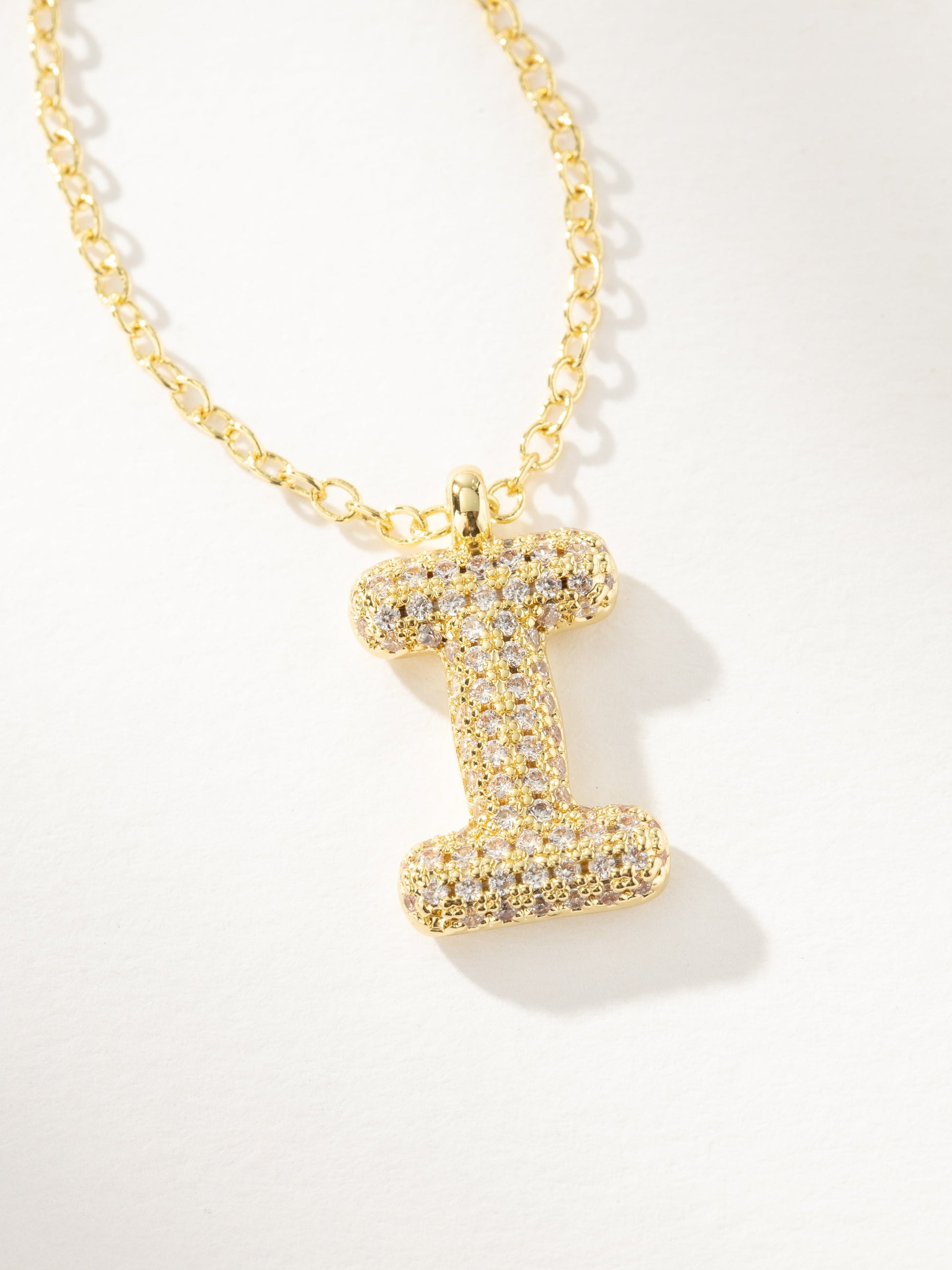 Bubble Letter Necklace 2.0 | Gold I | Product Image | Uncommon James