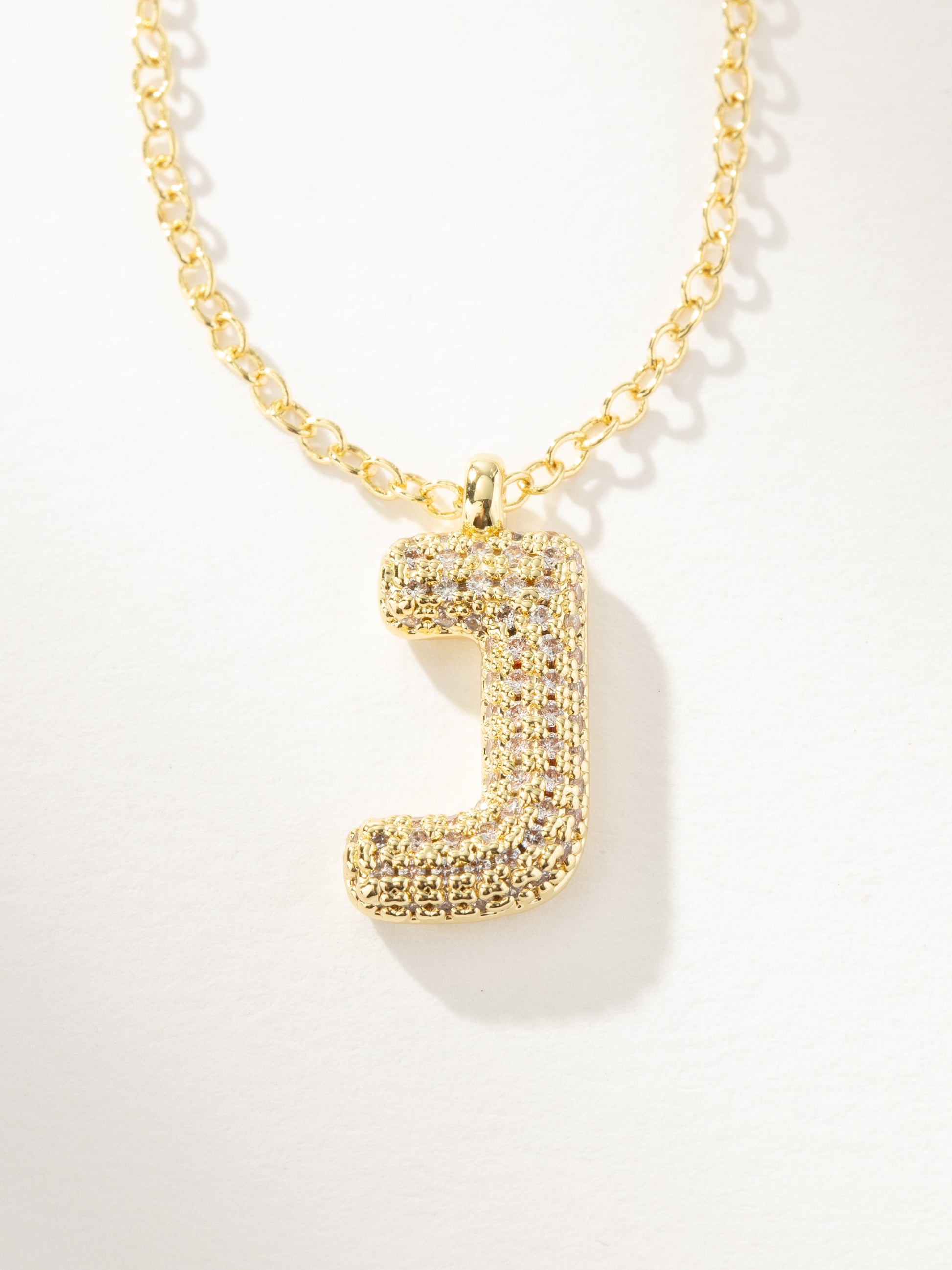 Bubble Letter Necklace 2.0 | Gold J | Product Image | Uncommon James