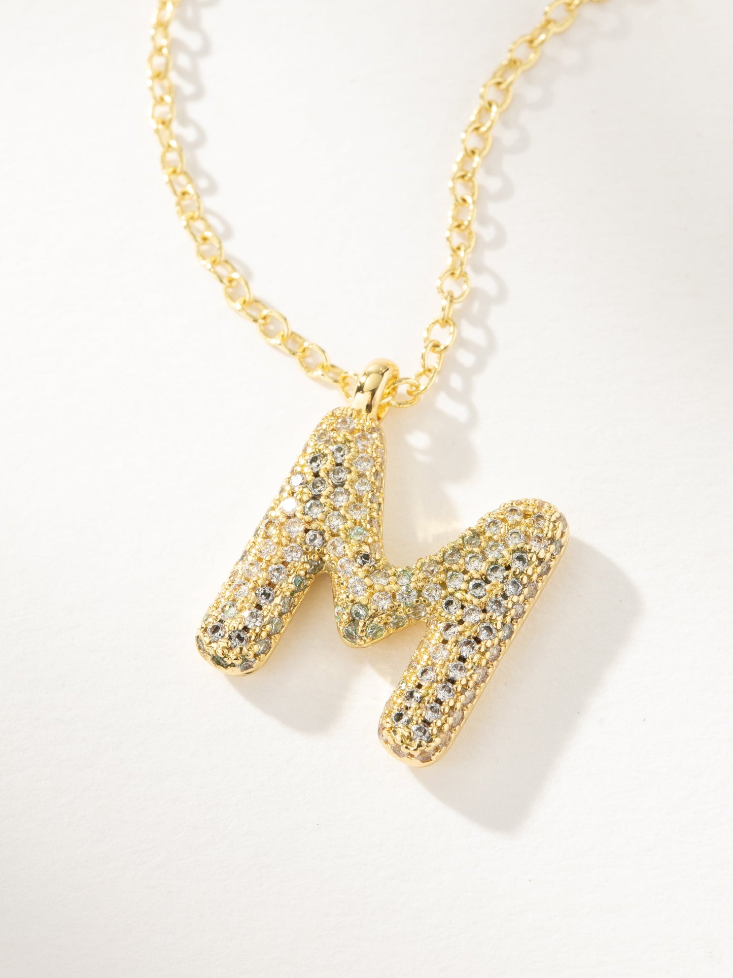 Bubble Letter Necklace 2.0 | Gold M | Product Image | Uncommon James