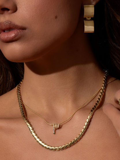 ["Going Out Chain Necklace ", " Gold ", " Campaign Image ", " Uncommon James"]
