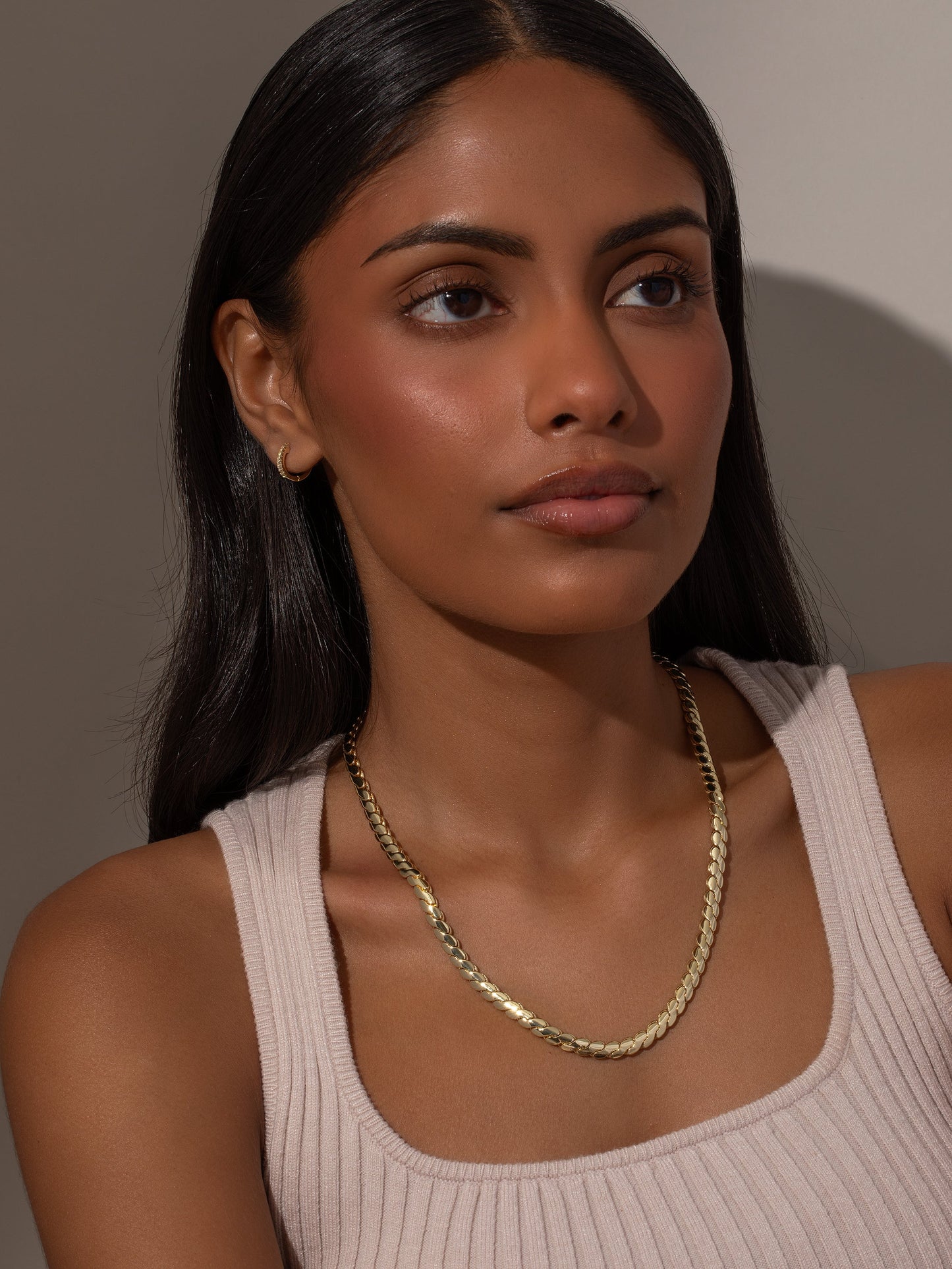 Going Out Chain Necklace | Gold | Model Image | Uncommon James