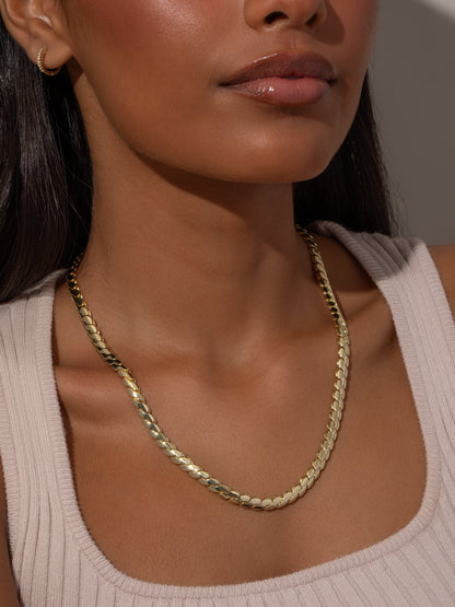 ["Going Out Chain Necklace ", " Gold ", " Model Image ", " Uncommon James"]