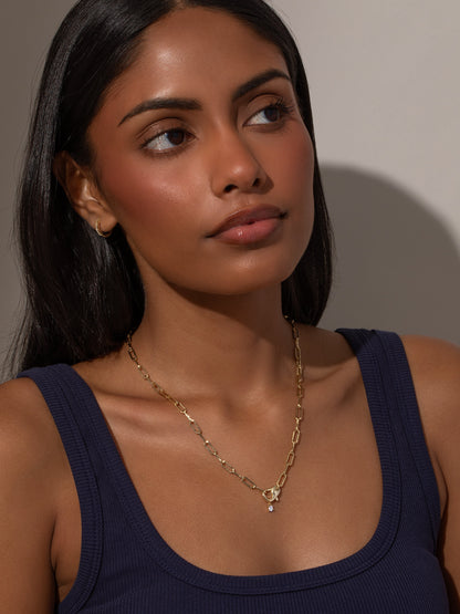 ["Star Player Charm Necklace ", " Gold ", " Model Image 1 ", " Uncommon James"]
