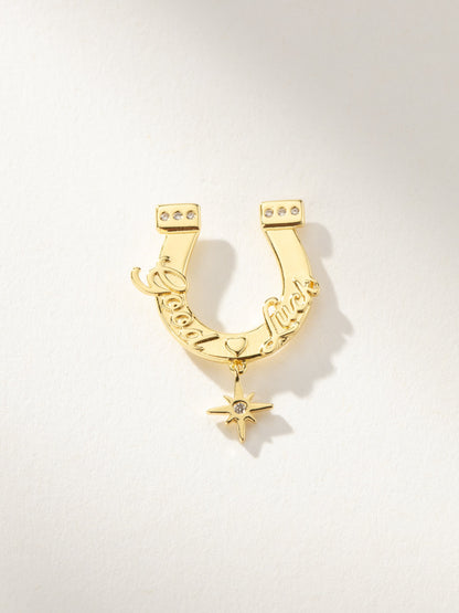 UJ x Rustler Horseshoe Push Pin | Gold | Product Image | Uncommon James