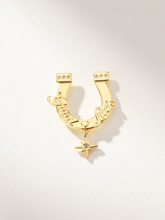 UJ x Rustler Horseshoe Push Pin | Gold | Product Image | Uncommon James
