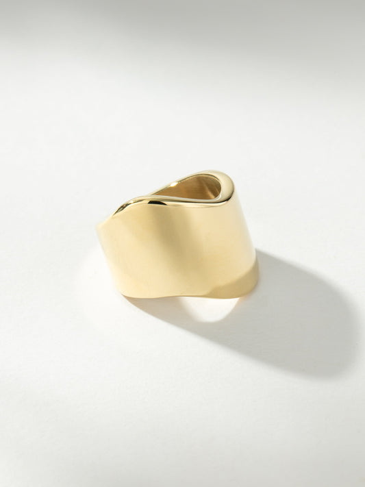 Rave Statement Ring | Gold | Model Image | Uncommon James