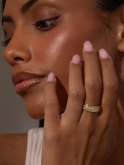 ["Rich Ring Stack (Set of 3) ", " Gold ", " Model Image ", " Uncommon James"]