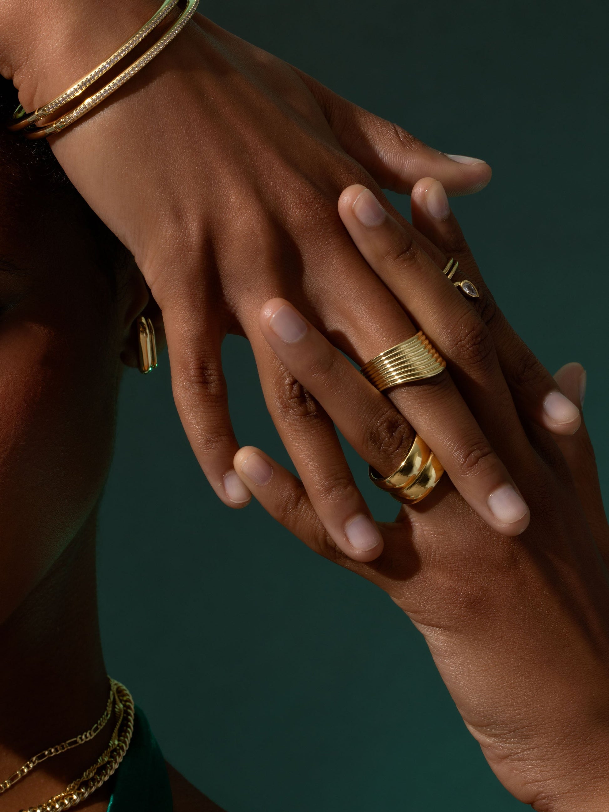 Royalty Statement Ring | Gold | Campaign Image | Uncommon James