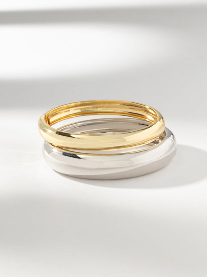 ["Mixed Metal Bangle Bracelet (Set of 2) ", " Mixed Metal ", " Product Image ", " Uncommon James"]