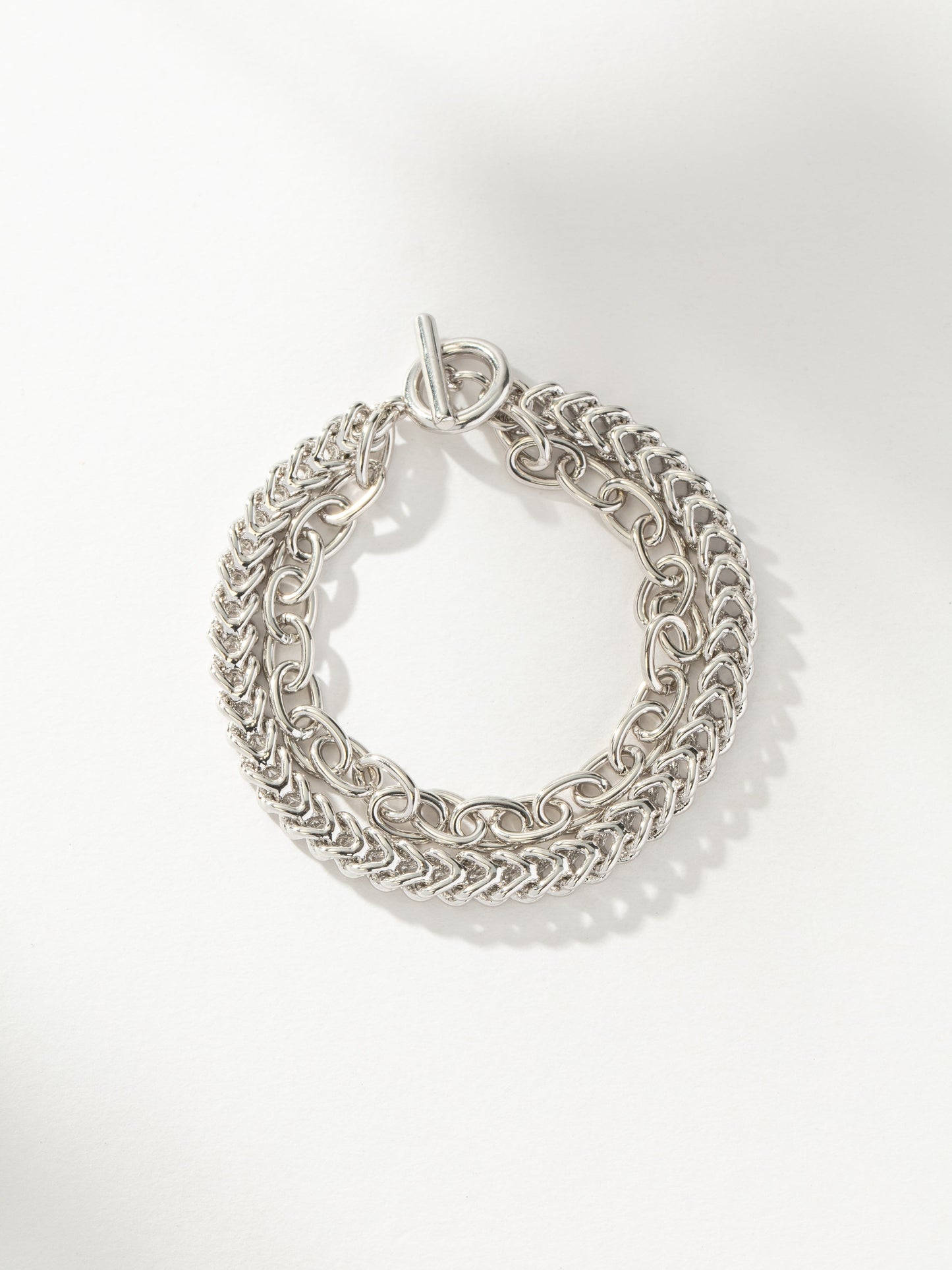 Double Chain Charm Collector Bracelet