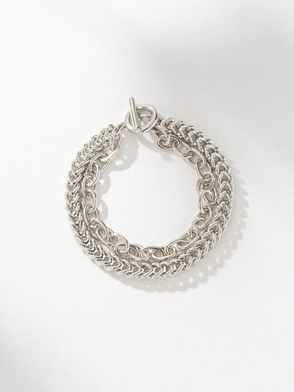 ["Double Chain Charm Collector Bracelet"]