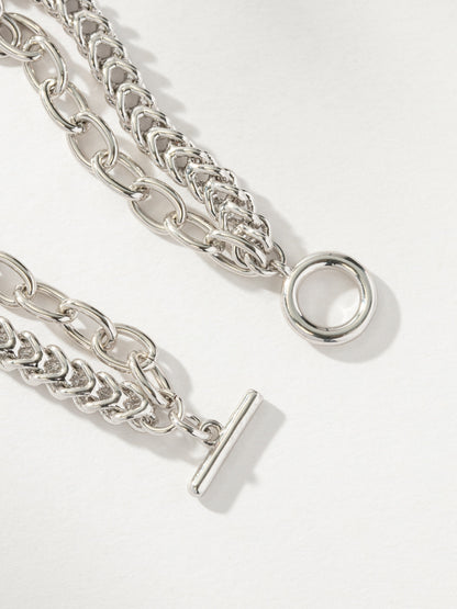 ["Double Chain Charm Collector Bracelet"]