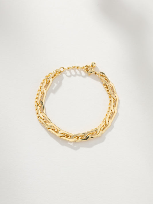 Suki Layered Chain Bracelet | Gold | Model Image | Uncommon James
