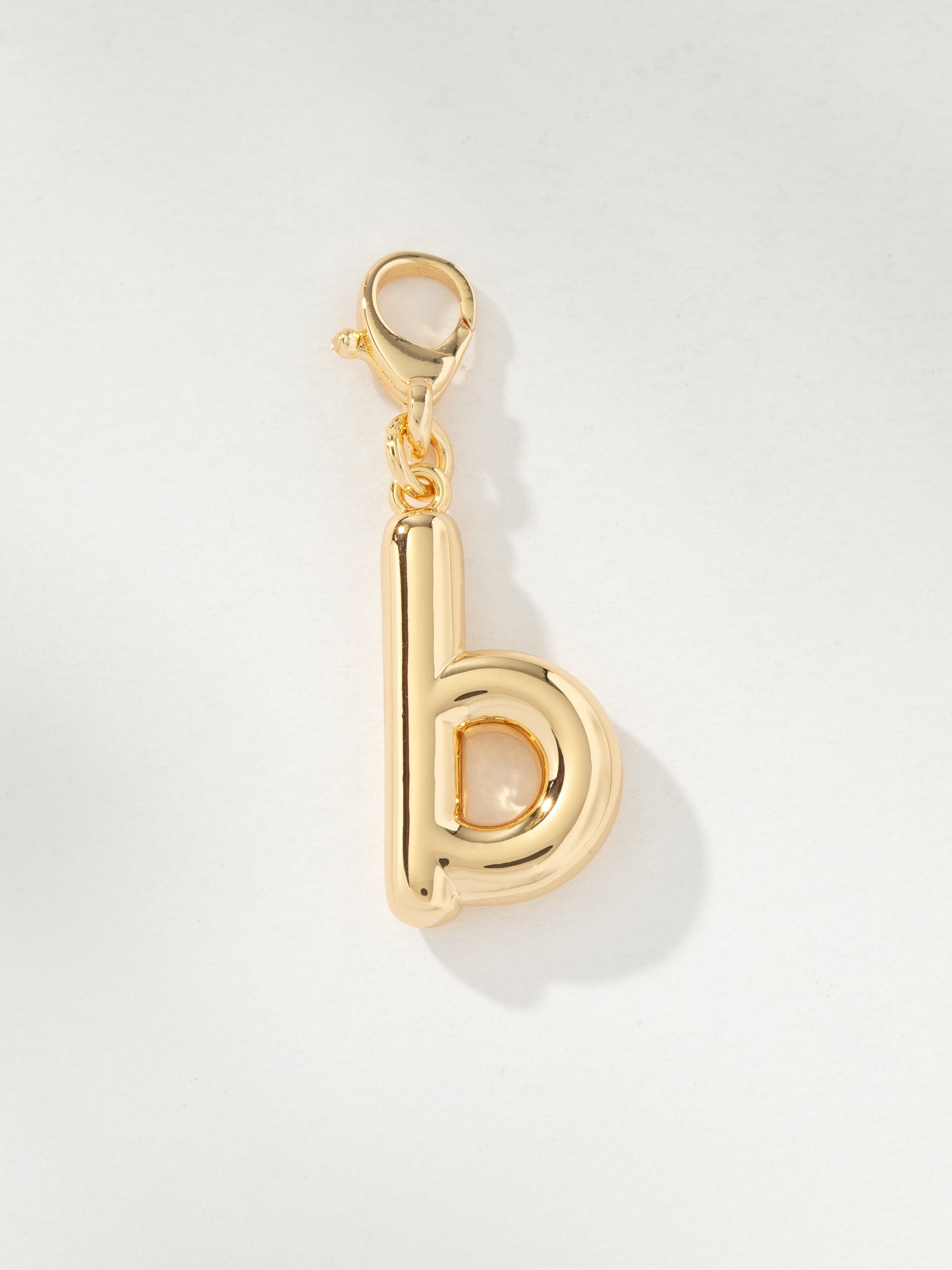 Bubble Letter Charm | Gold B | Product Image | Uncommon James