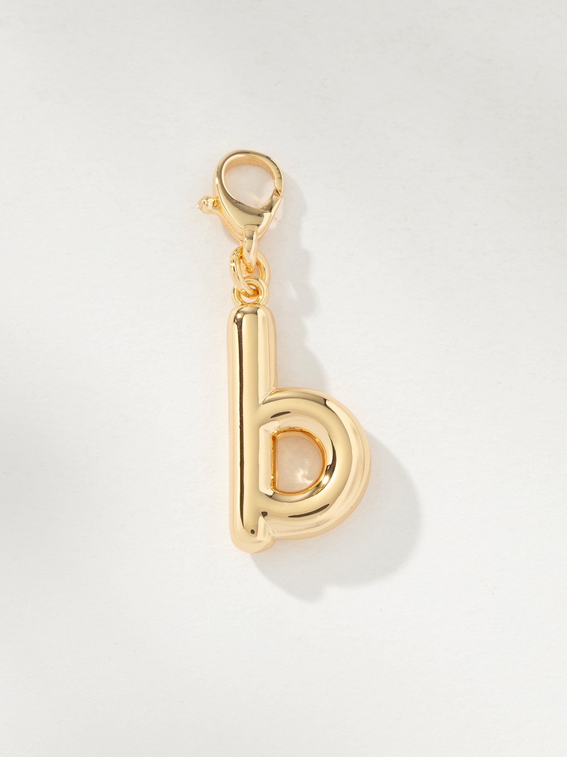 Bubble Letter Charm | Gold B | Product Image | Uncommon James