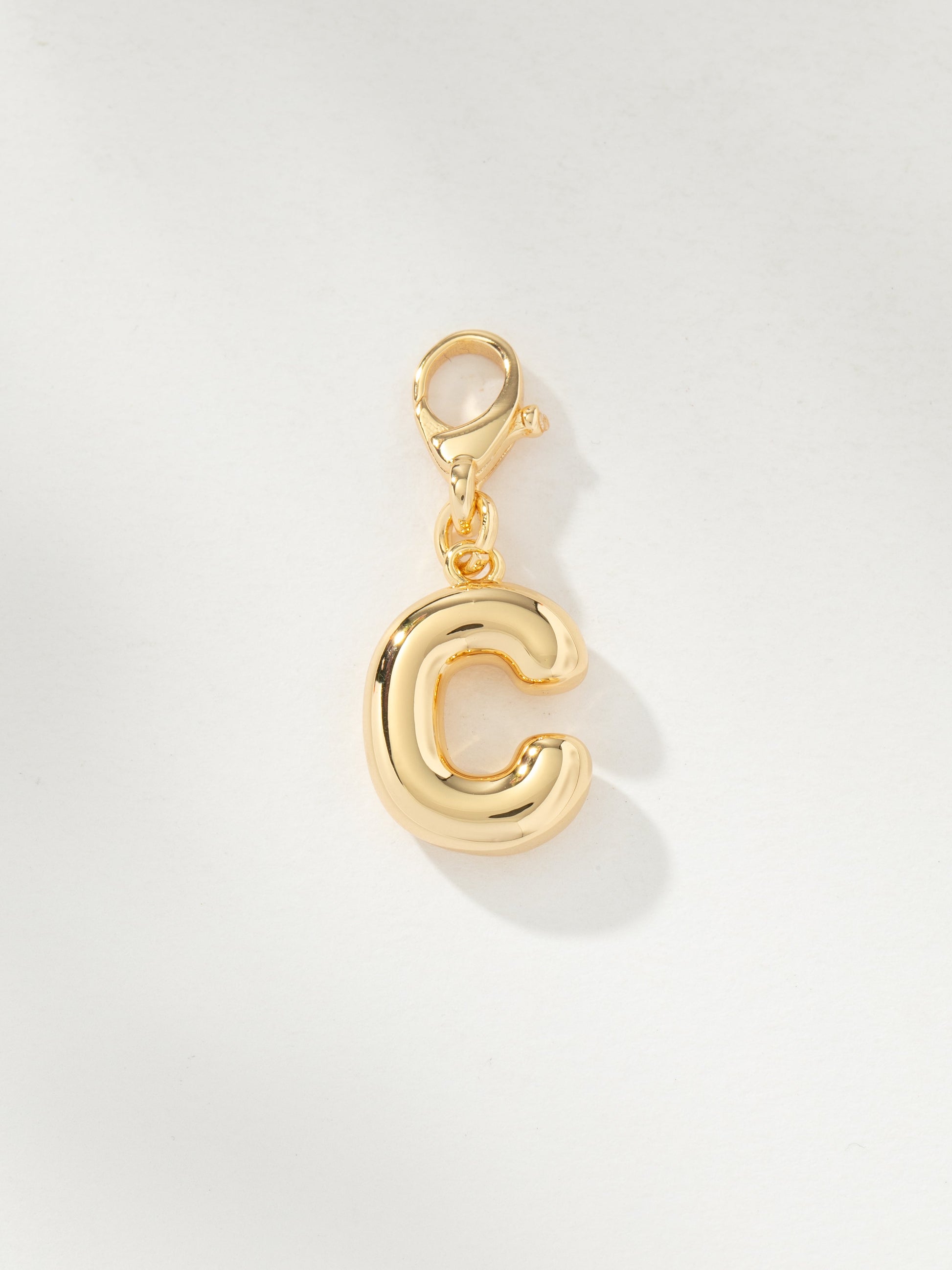Bubble Letter Charm | Gold C | Product Image | Uncommon James