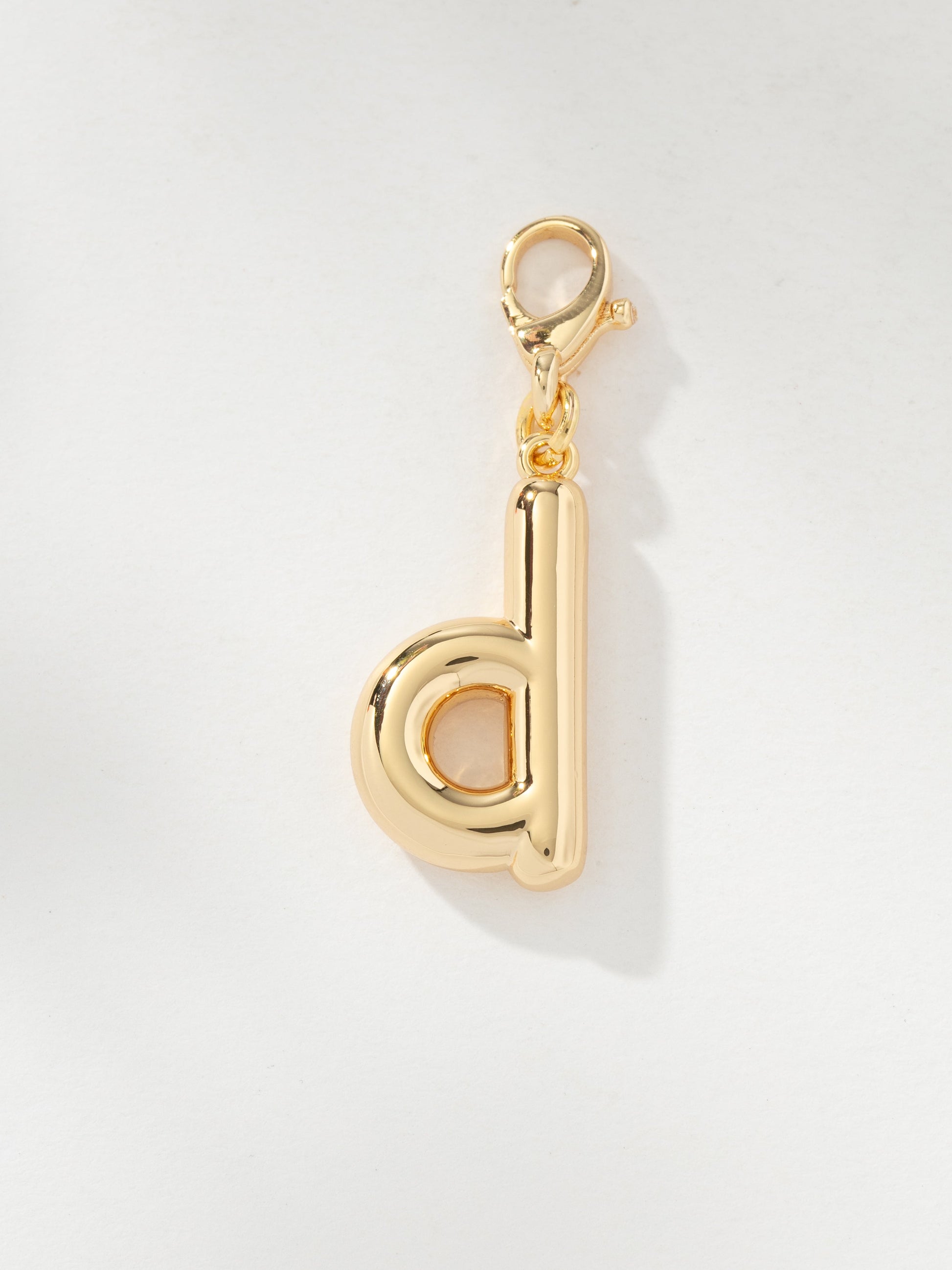 Bubble Letter Charm | Gold D | Product Image | Uncommon James