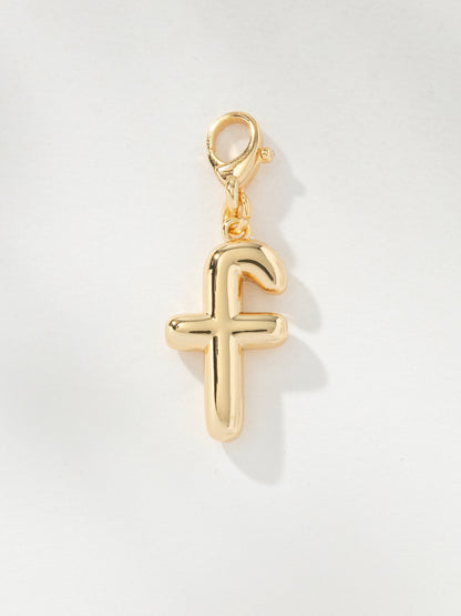 ["Bubble Letter Charm ", " Gold F ", " Product Image ", " Uncommon James"]