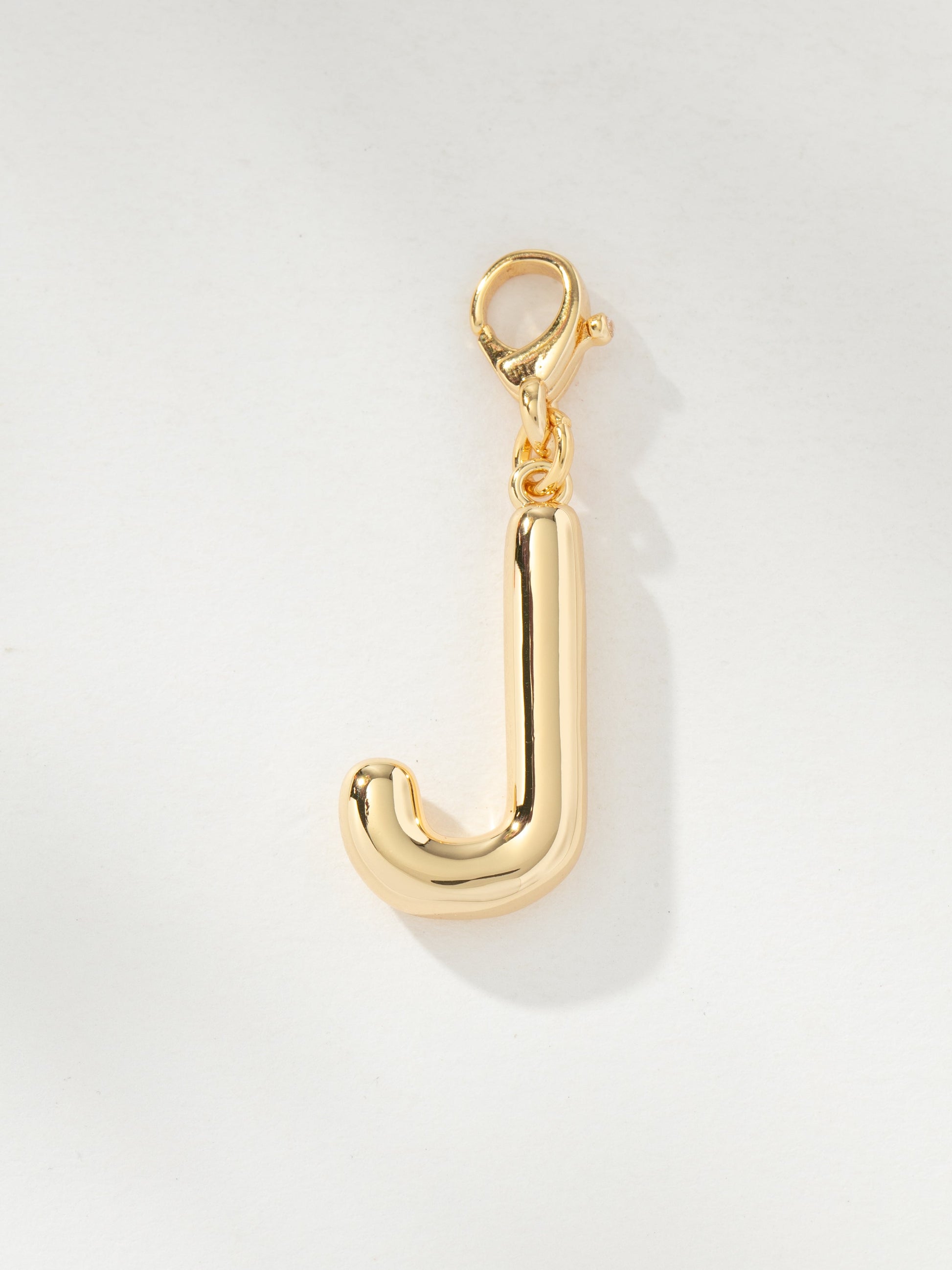 Bubble Letter Charm | Gold J | Product Image | Uncommon James