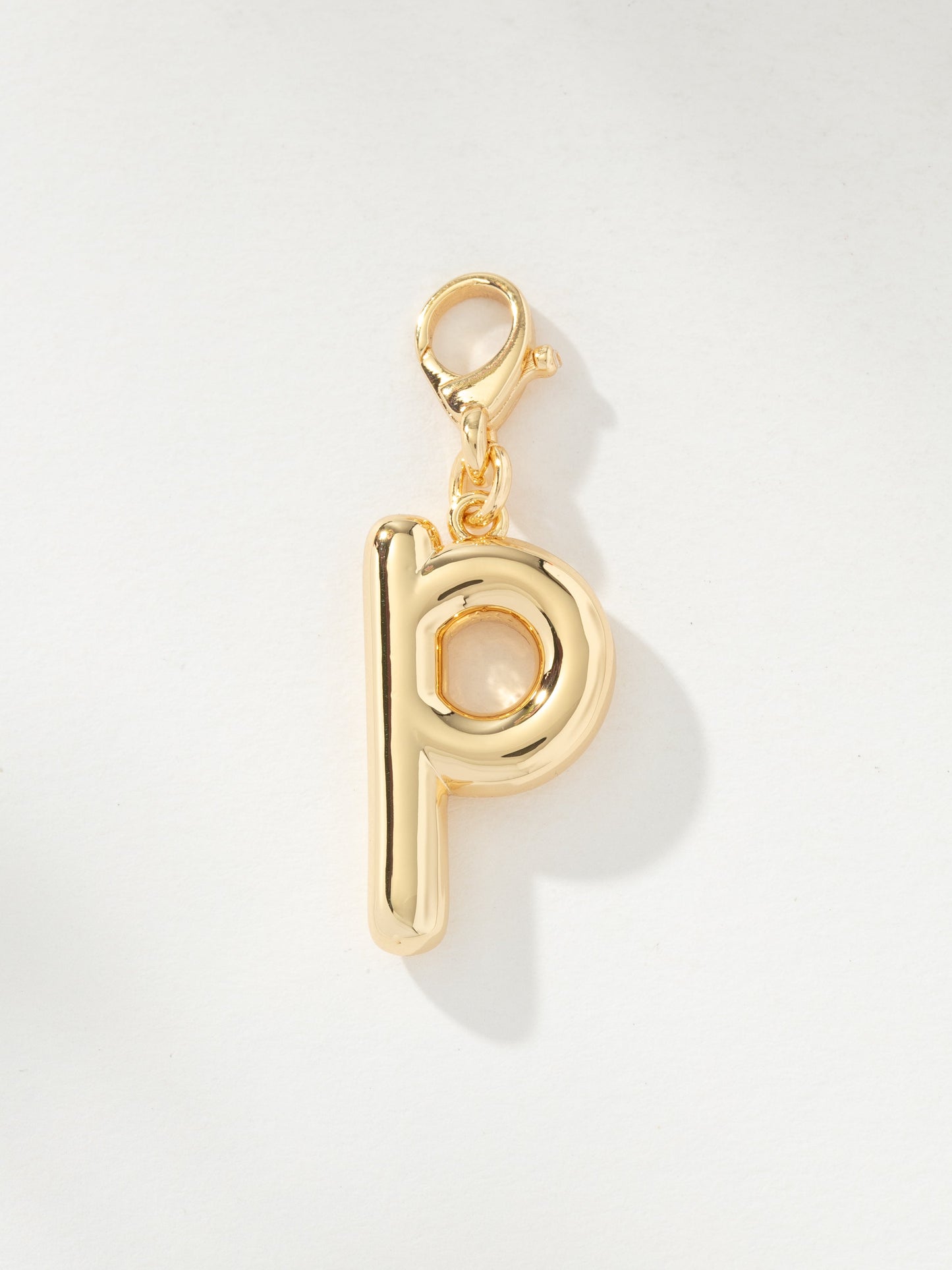 Bubble Letter Charm | Gold P | Product Image | Uncommon James