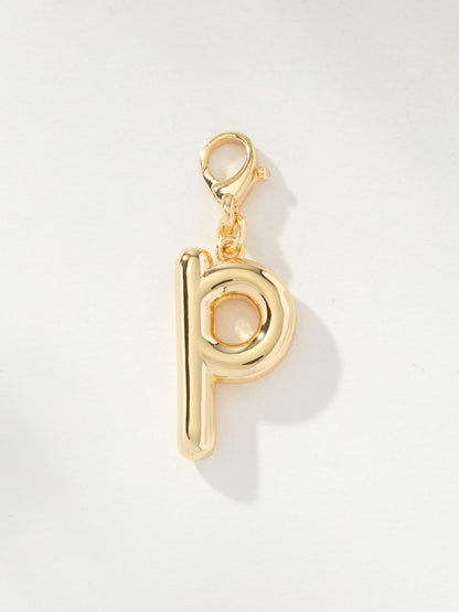 ["Bubble Letter Charm ", " Gold P ", " Product Image ", " Uncommon James"]