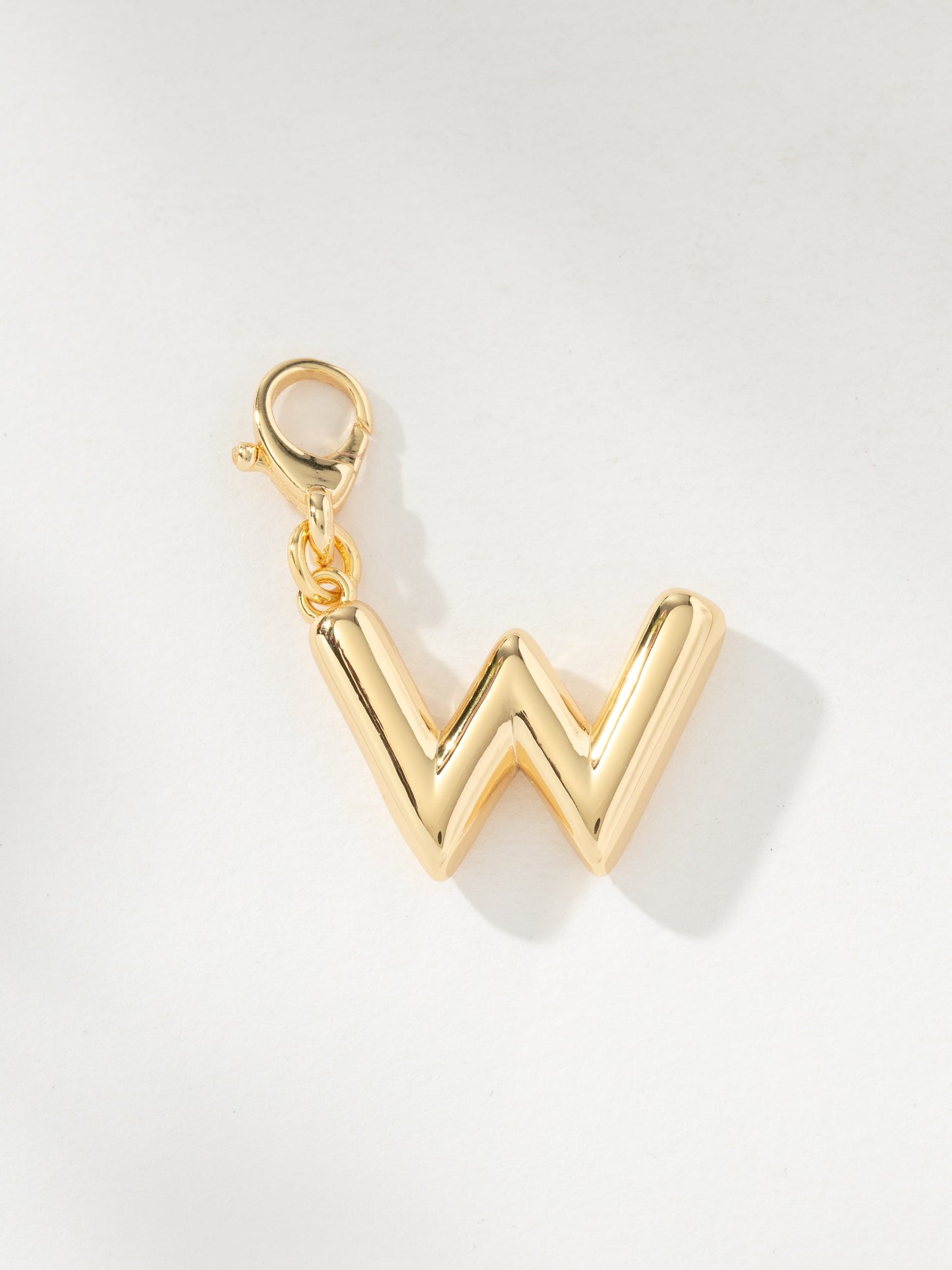 Bubble Letter Charm | Gold W | Product Image | Uncommon James