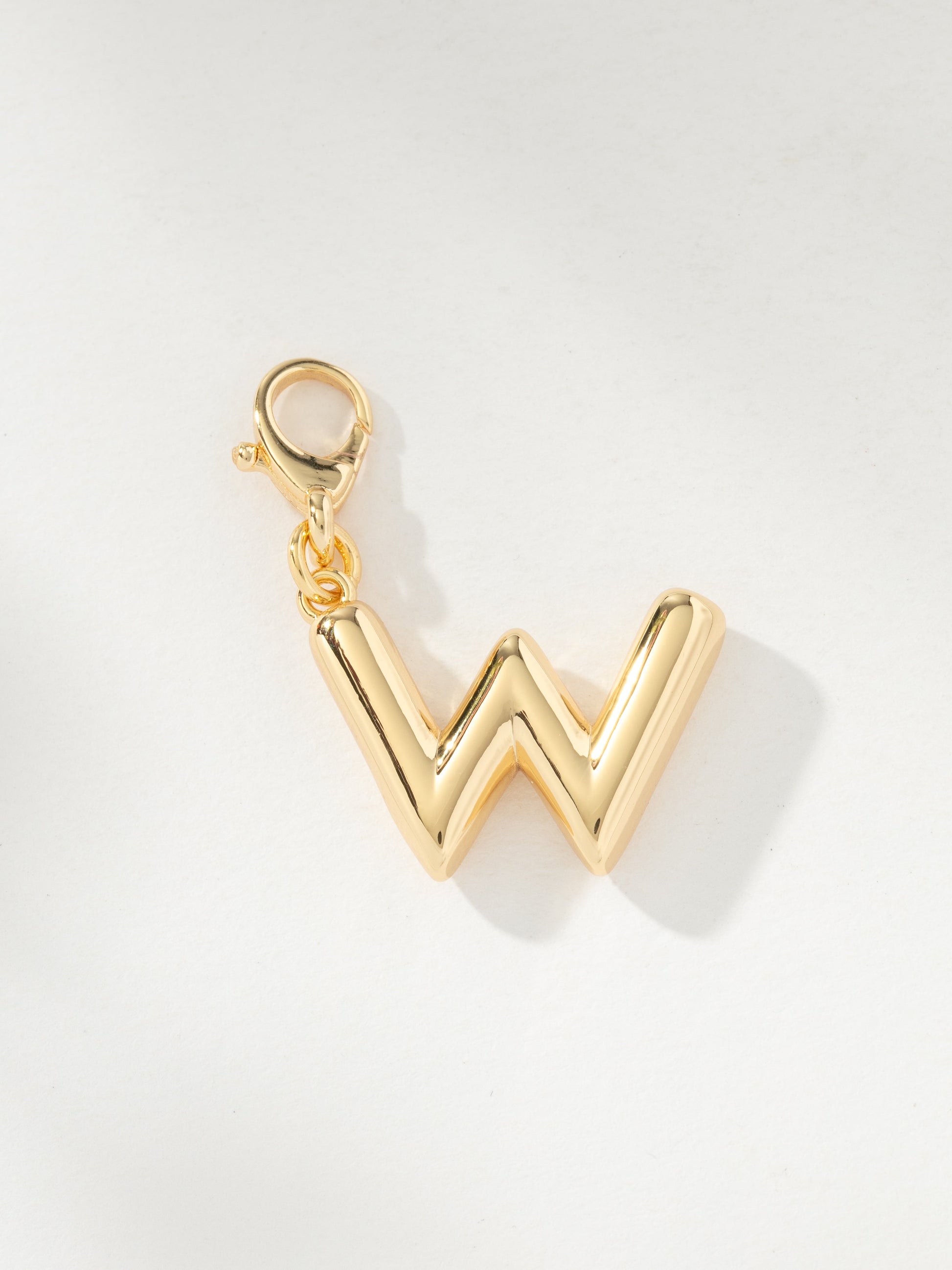 Bubble Letter Charm | Gold W | Product Image | Uncommon James