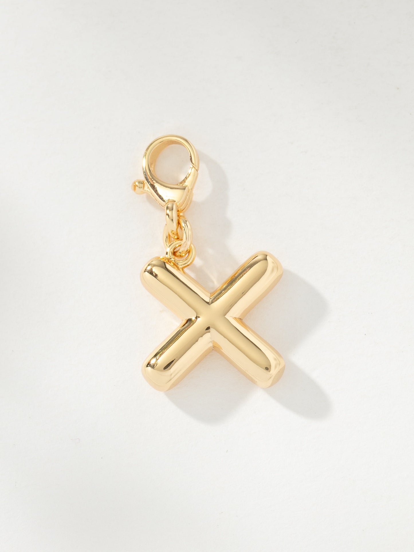 Bubble Letter Charm | Gold X | Product Image | Uncommon James