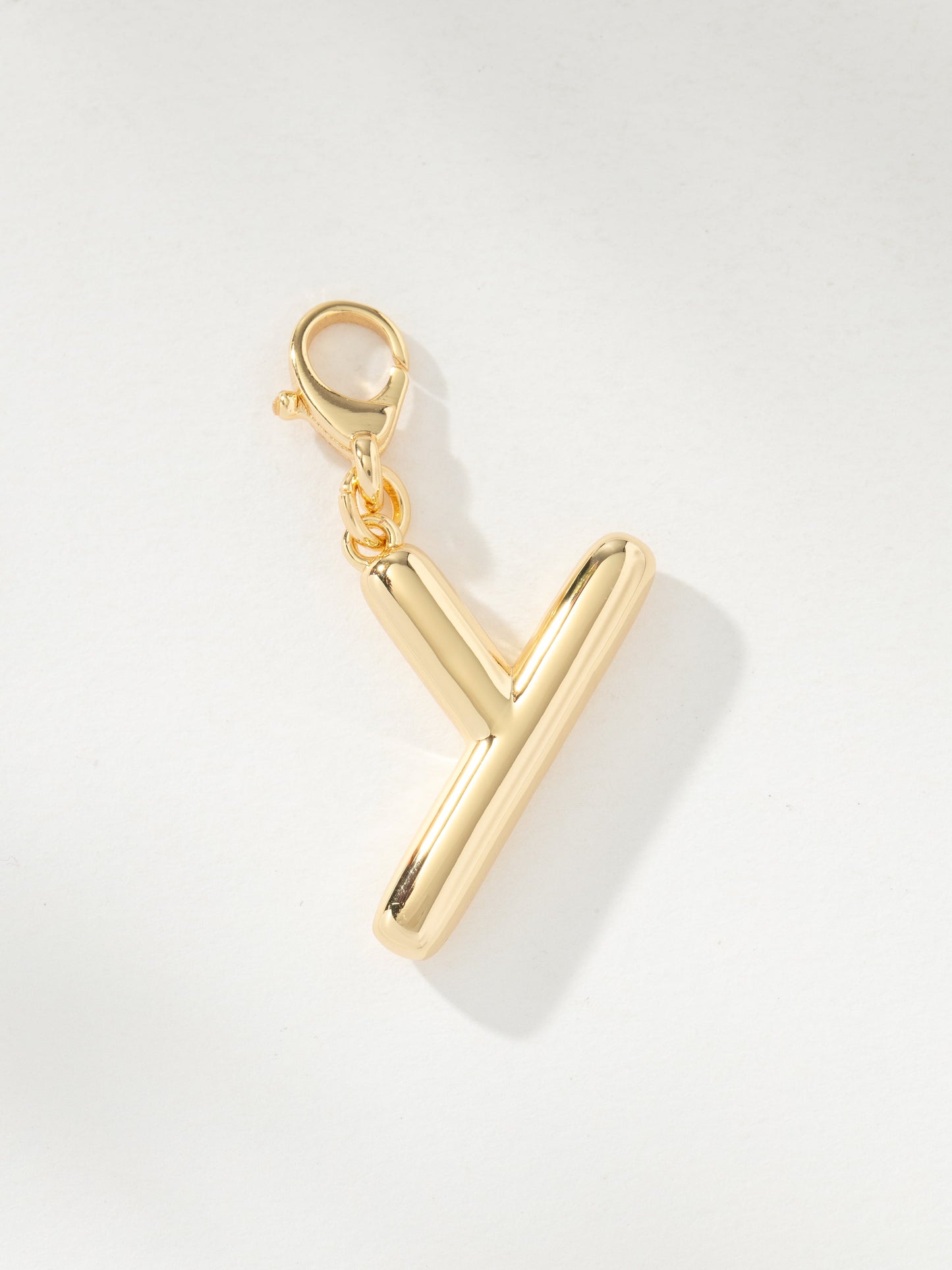 Bubble Letter Charm | Gold Y | Product Image | Uncommon James