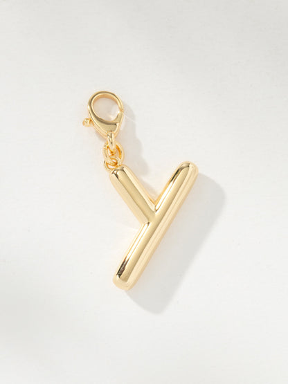 ["Bubble Letter Charm ", " Gold Y ", " Product Image ", " Uncommon James"]