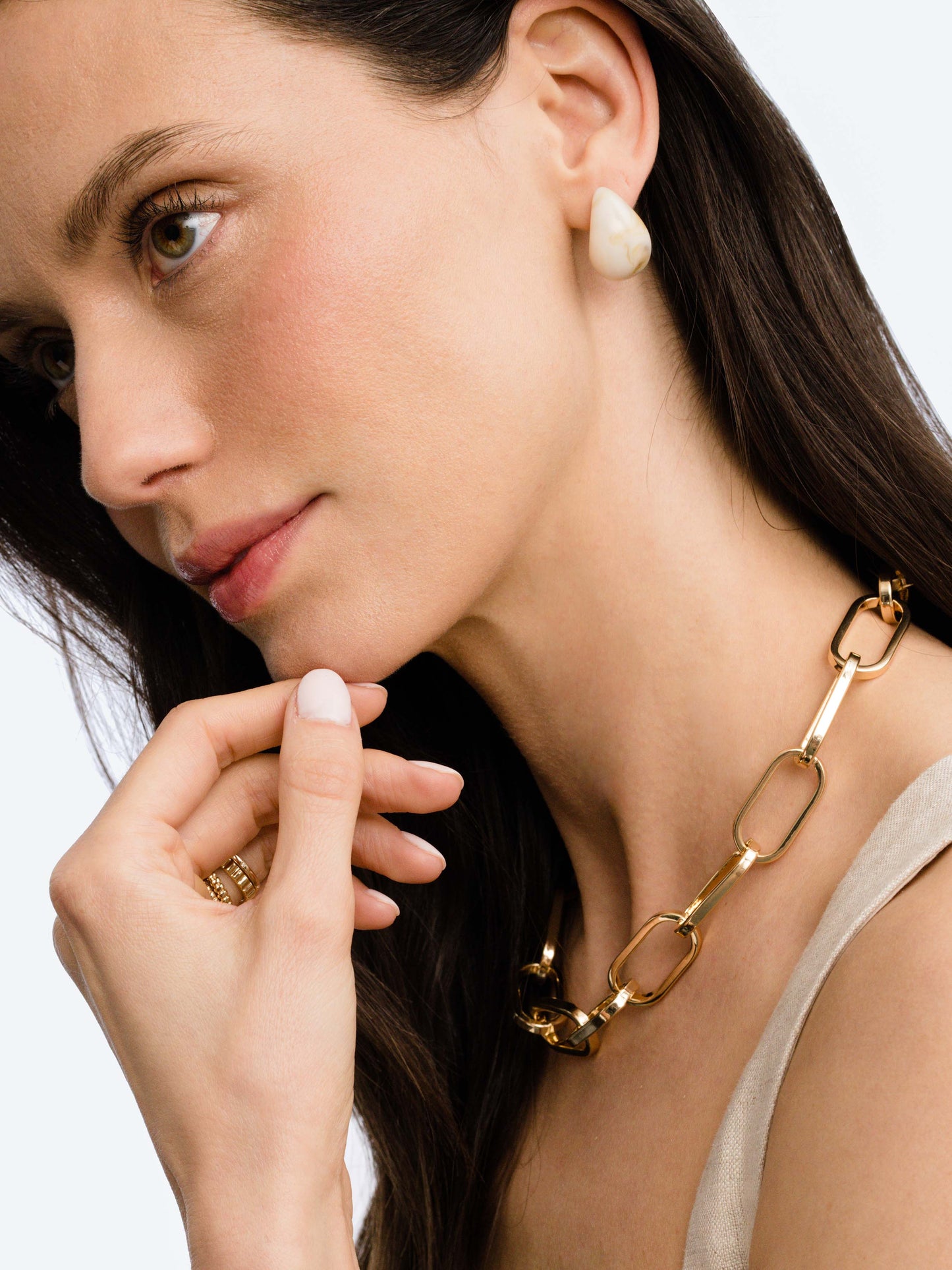Beachy Teardrop Stud Earrings