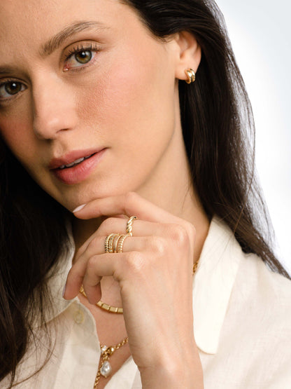 ["Inez Double Huggie Earrings"]