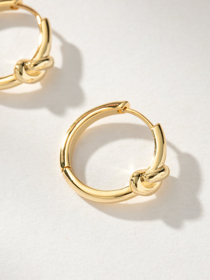 ["Forever Knot Hoop Earrings ", " Gold ", " Product Image ", " Uncommon James"]