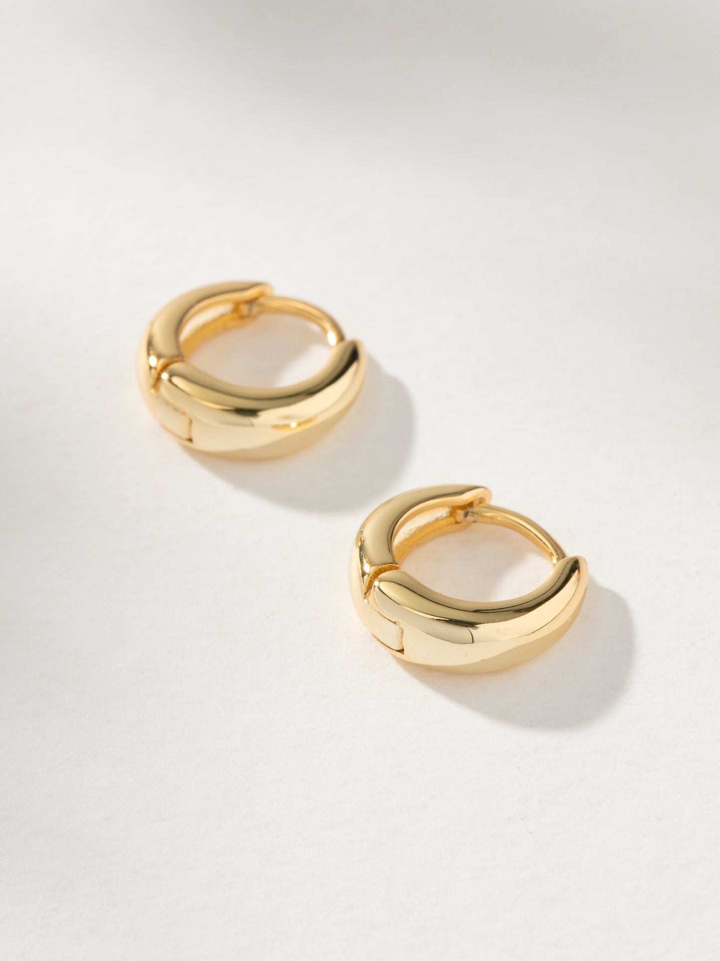 Teardrop Huggie Earrings | Gold | Product Image | Uncommon James