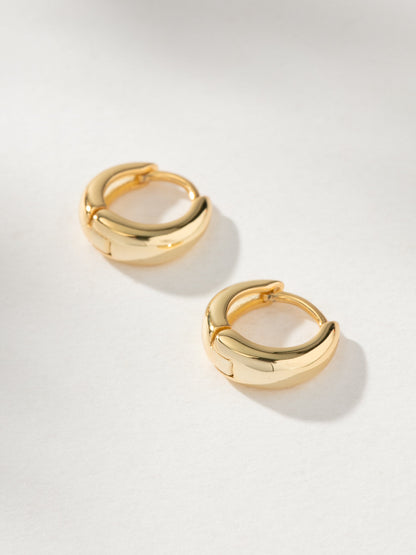 Teardrop Huggie Earrings | Gold | Product Image | Uncommon James