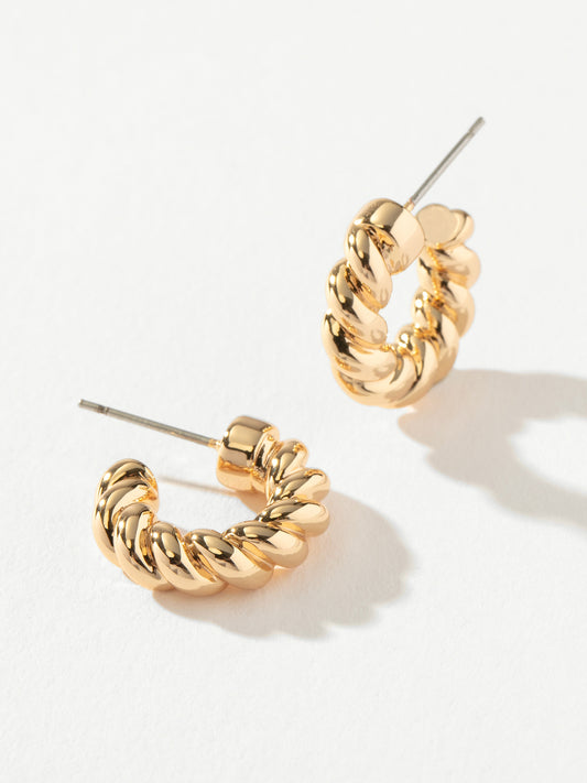 Tide Twisted Hoop Earrings | Gold | Product Image | Uncommon James