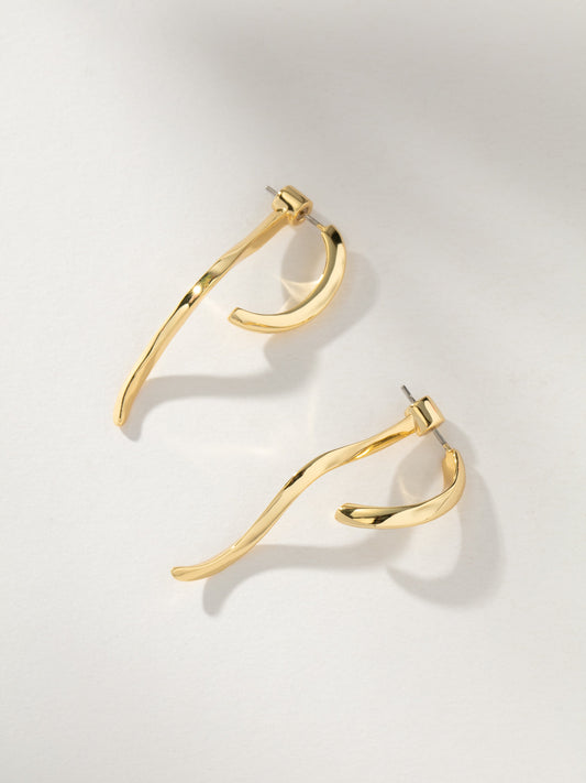 Wonderwall Ear Jacket | Gold | Model Image | Uncommon James