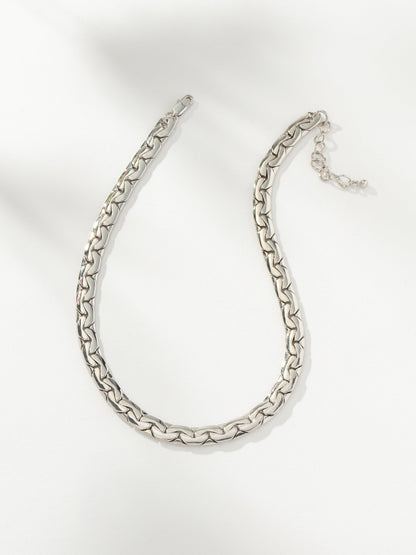 ["Eden Statement Chain Necklace ", " Silver ", " Product Image ", " Uncommon James"]