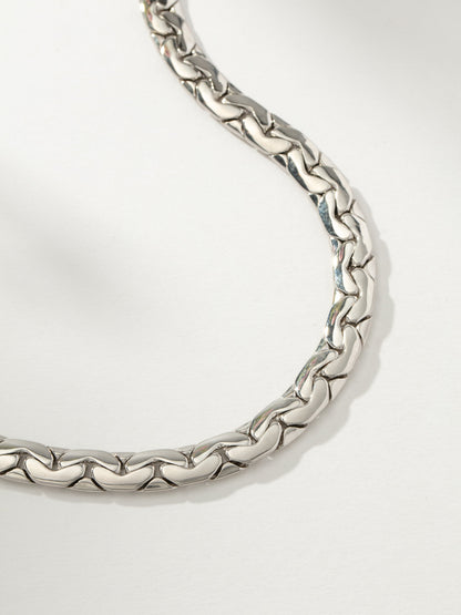 ["Eden Statement Chain Necklace ", " Silver ", " Product Image ", " Uncommon James"]