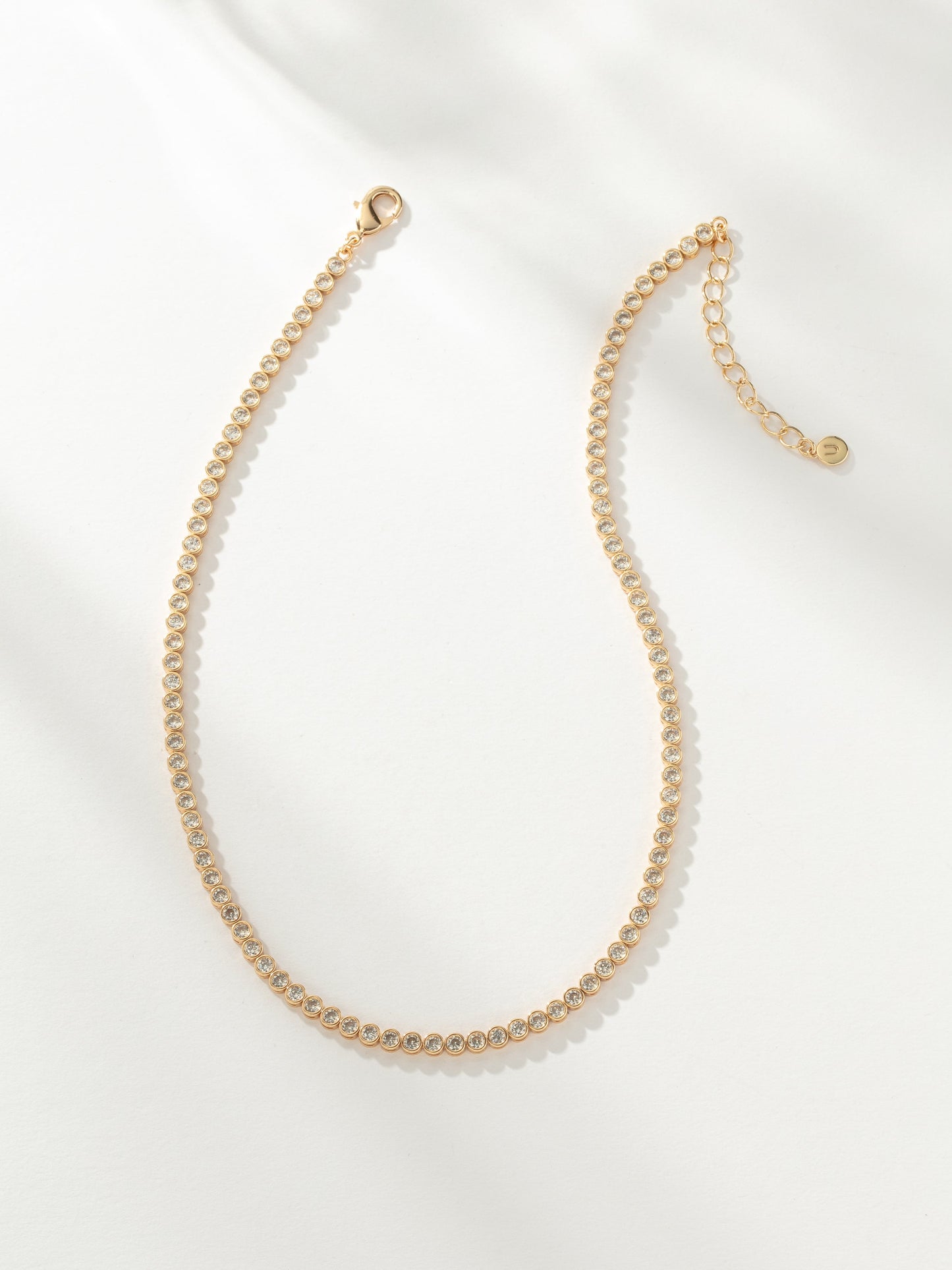 Fairy Bezel Tennis Necklace | Gold | Product Image | Uncommon James