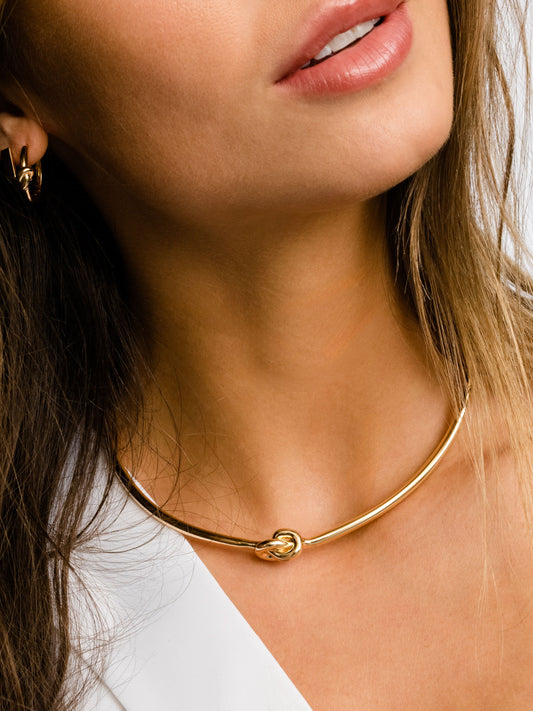 Forever Knot Collar Necklace | Gold | Product Image | Uncommon James
