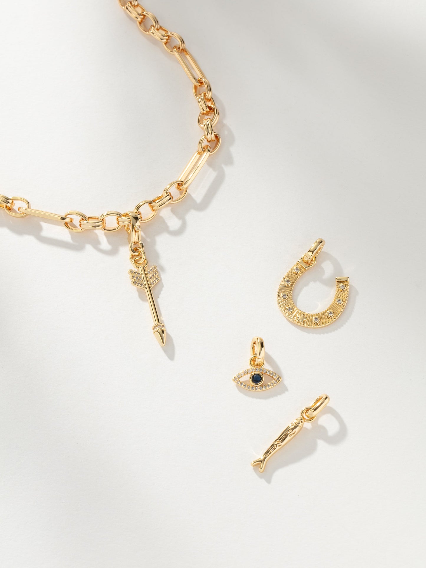 Linked Charm Collector Necklace | Gold | Product Image | Uncommon James