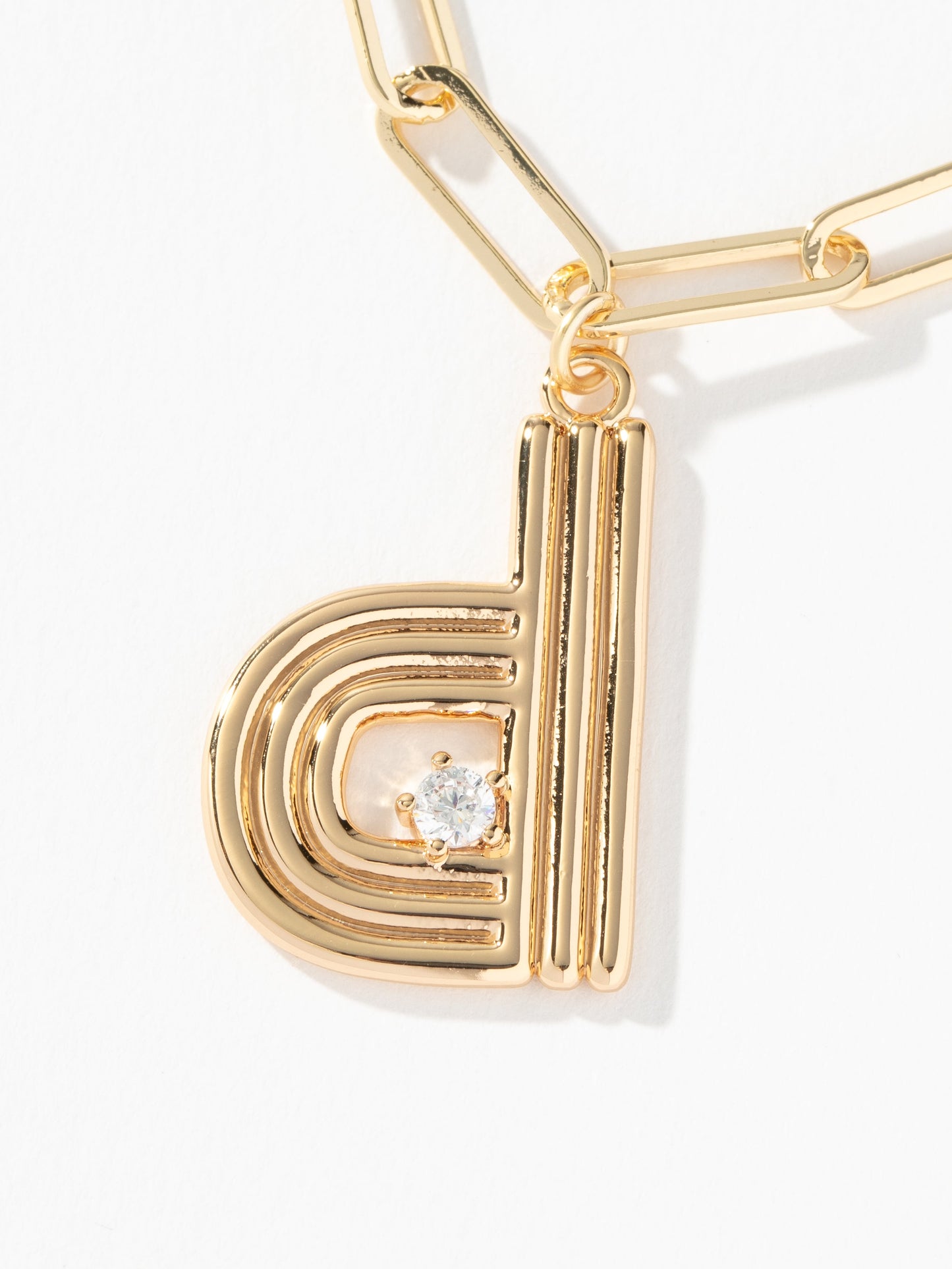 Muse Initial Layered Necklace | Gold D | Product Image | Uncommon James