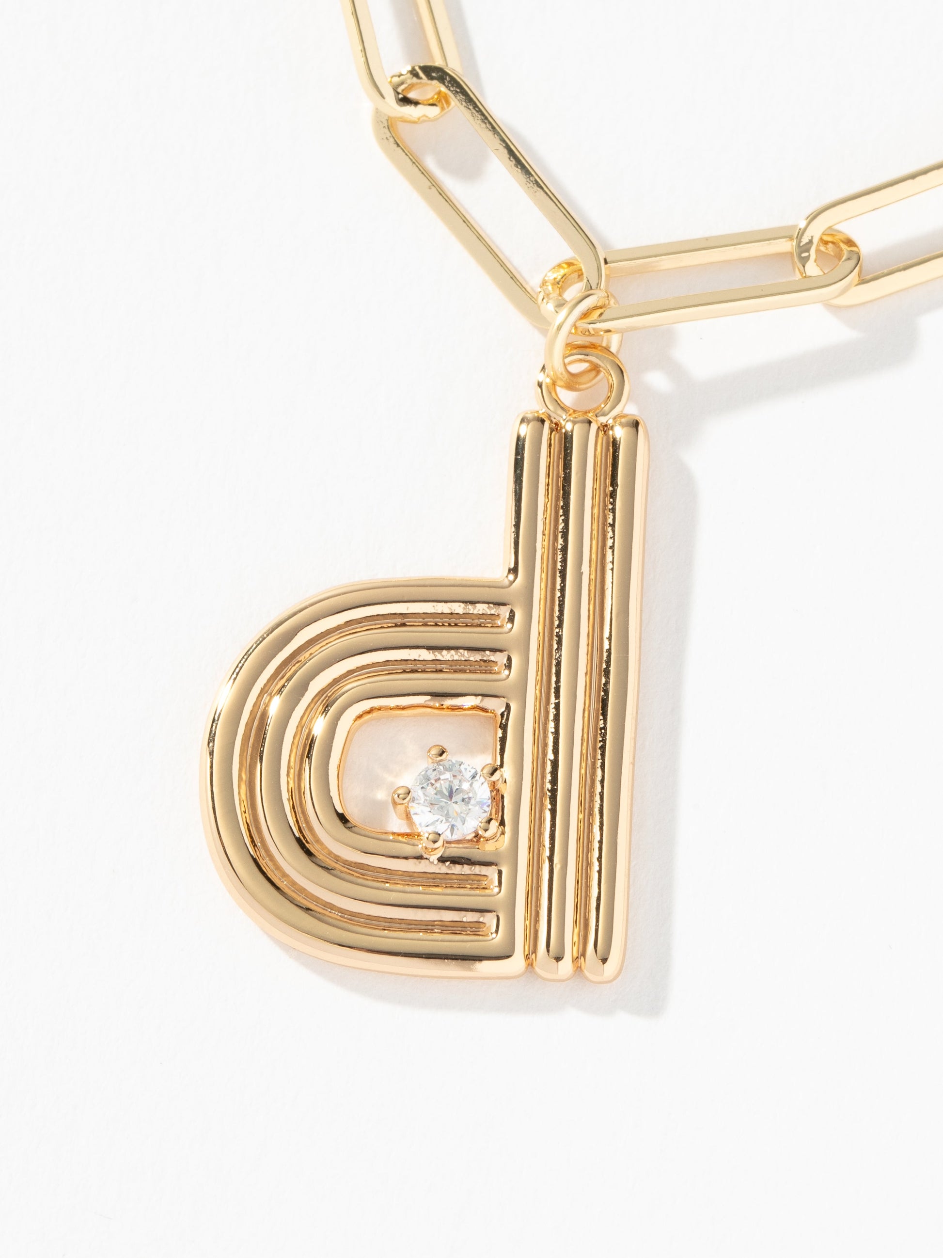 Muse Initial Layered Necklace | Gold D | Product Image | Uncommon James