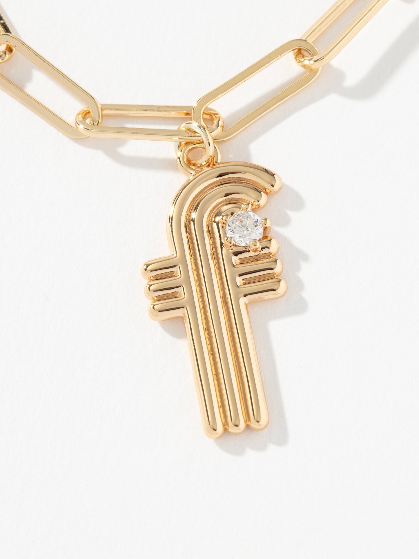 Muse Initial Layered Necklace | Gold F | Product Image | Uncommon James
