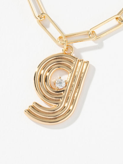 ["Muse Initial Layered Necklace ", " Gold G ", " Product Image ", " Uncommon James"]