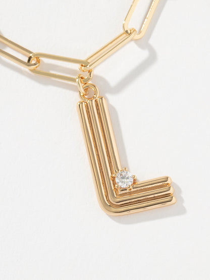 ["Muse Initial Layered Necklace ", " Gold L ", " Product Image ", " Uncommon James"]