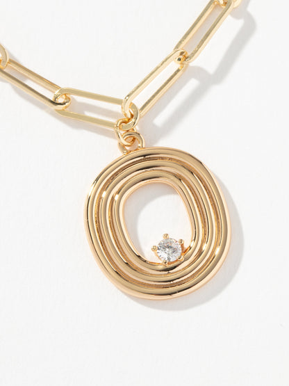 ["Muse Initial Layered Necklace ", " Gold O ", " Product Image ", " Uncommon James"]