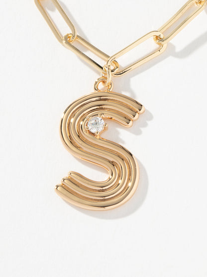 ["Muse Initial Layered Necklace ", " Gold S ", " Product Image ", " Uncommon James"]